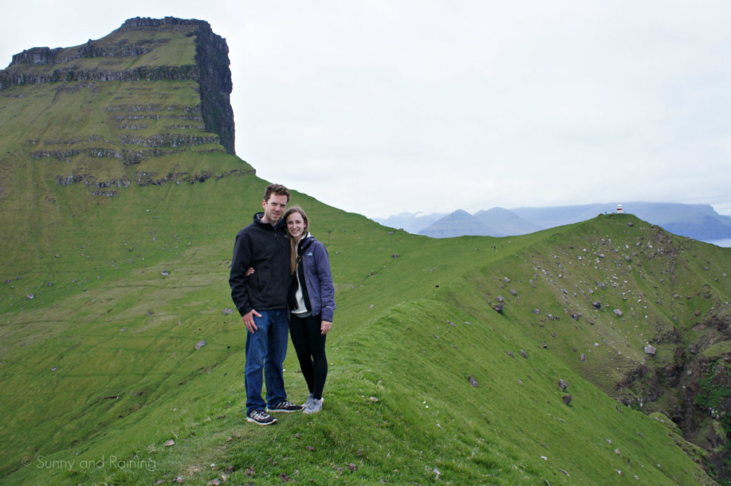 View at the Kallur Lighthouse on Kalsoy in the Faroe Islands.