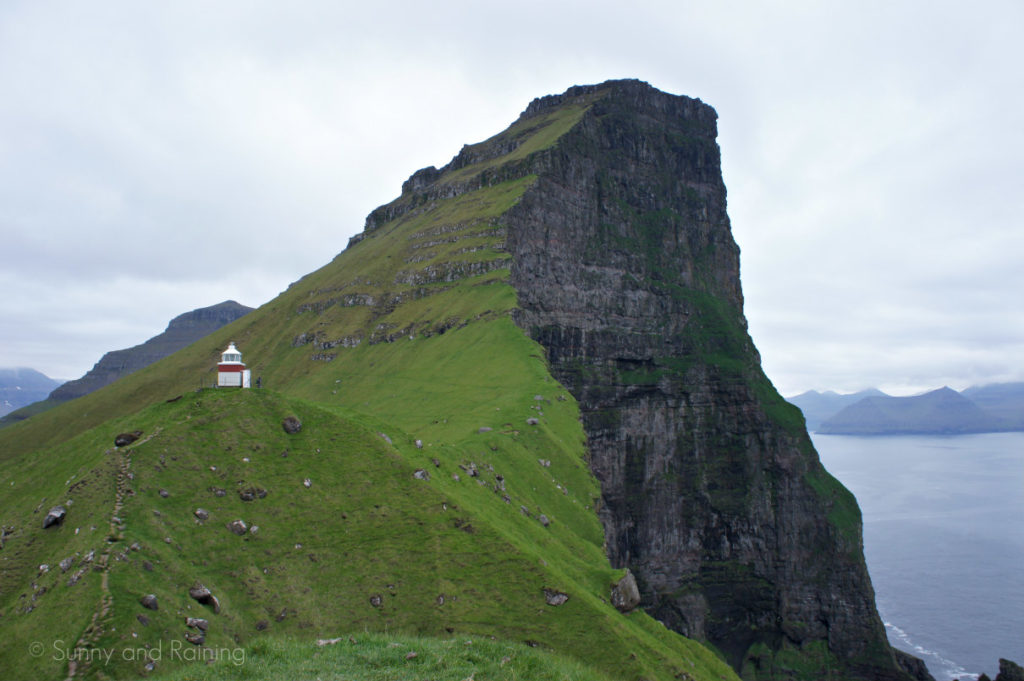 Kallur Lighthouse on Kalsoy in the Faroe Islands.