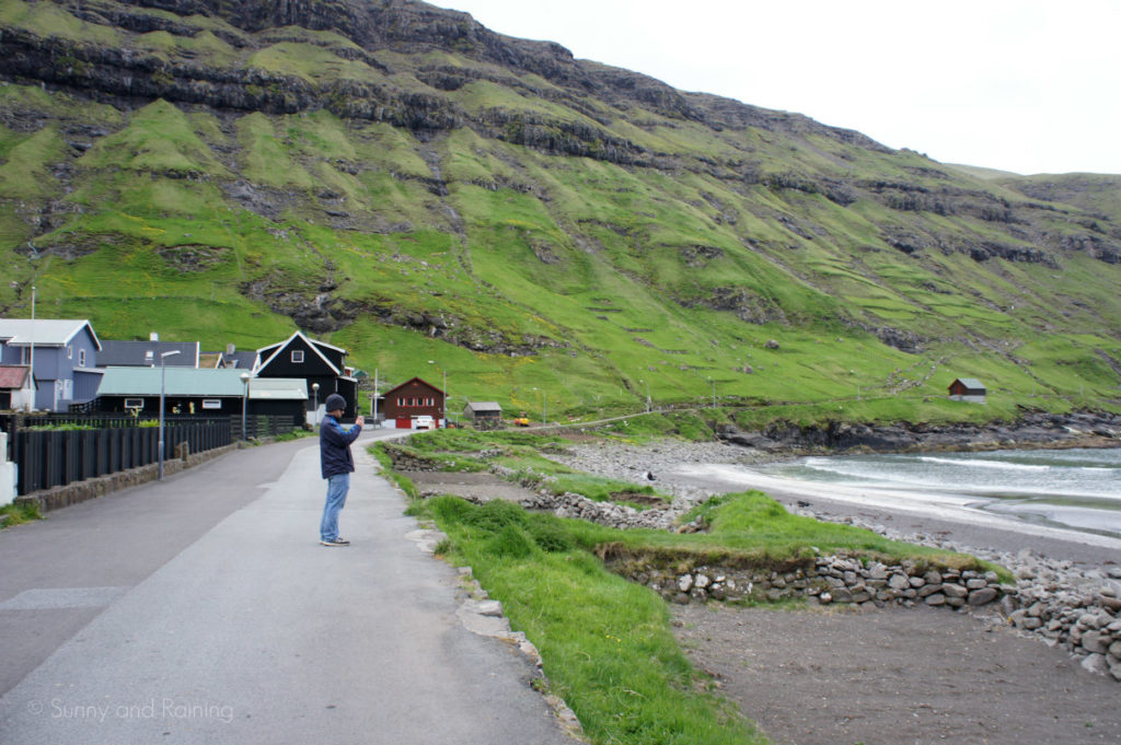 Tjørnuvík is a surfing town in the Faroe Islands.