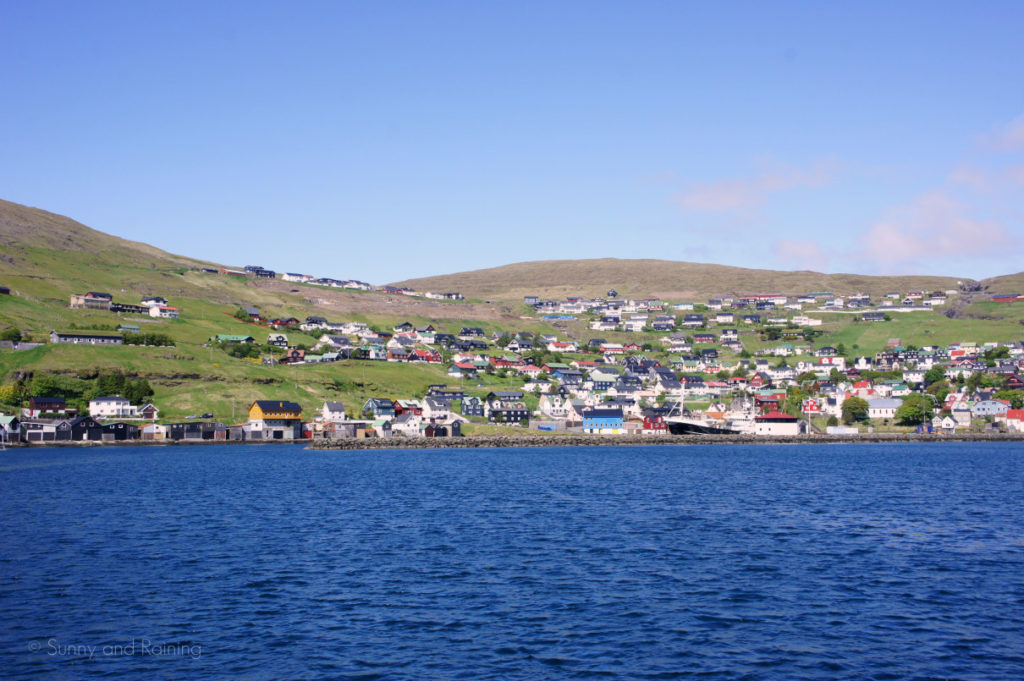 A seaside view of Vestmanna in the Faroe Islands.