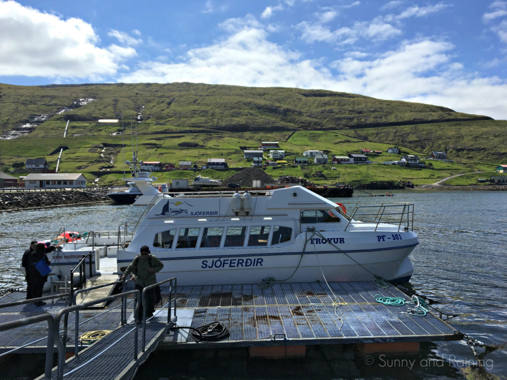 Vestmanna Bird Cliffs tour boat in the Faroe Islands.