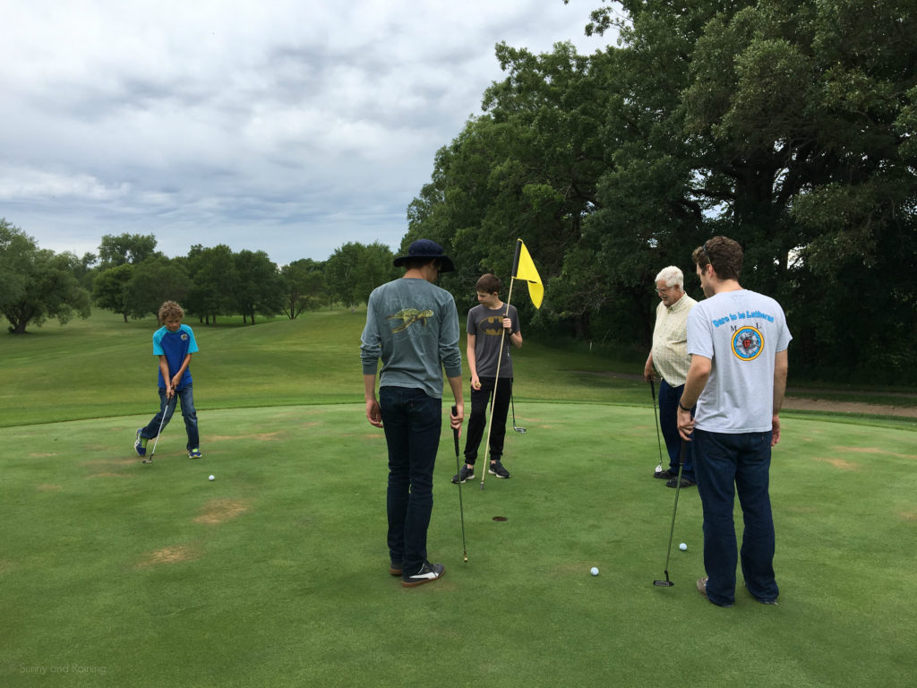 Golfing at Lida Greens